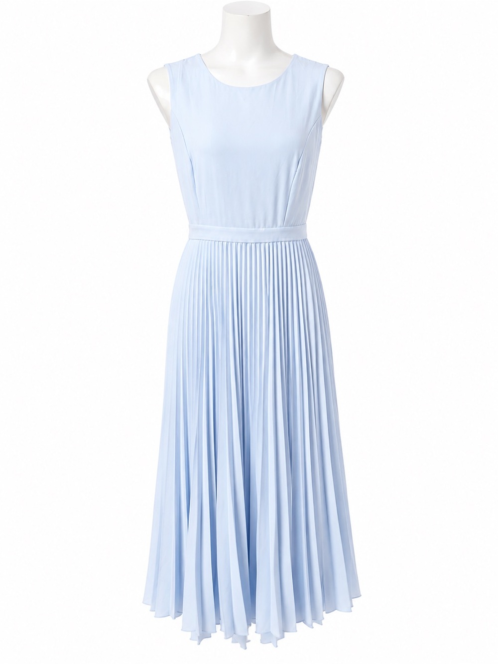 Aritzia Babaton Light Blue Pleated Midi Dress Size 6 Like New